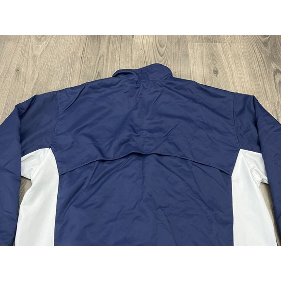 Vintage Nike Soccer / Football Lined Jacket Mens M Blue 90s Y2K Silver Tag Zip - Picture 10 of 11